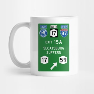 New York Thruway Southbound Exit 15A: Sloatsburg Suffern Rte 17 59 Mug